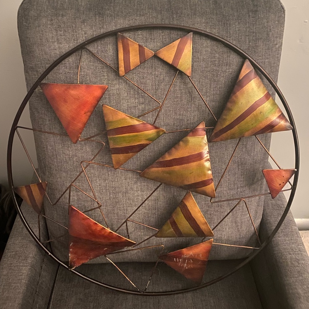 Metal wall sculpture